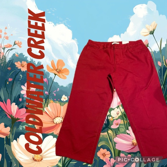Coldwater Creek Pants - ♥️ NWT~COLDWATER CREEK ♥️Natural Fit Capris Copper/Rust color in SZ:12 Brand New